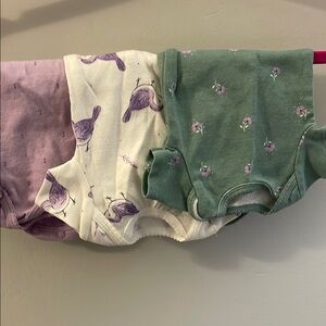 Carter's Purple and Green Bodysuit Trio